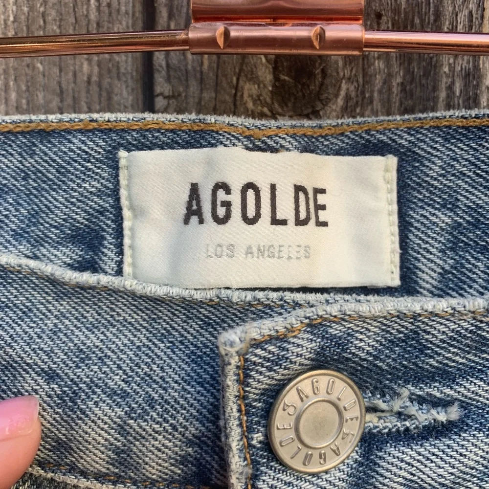Agolde Riley High Rise Crop Straight Escalate Size 30
